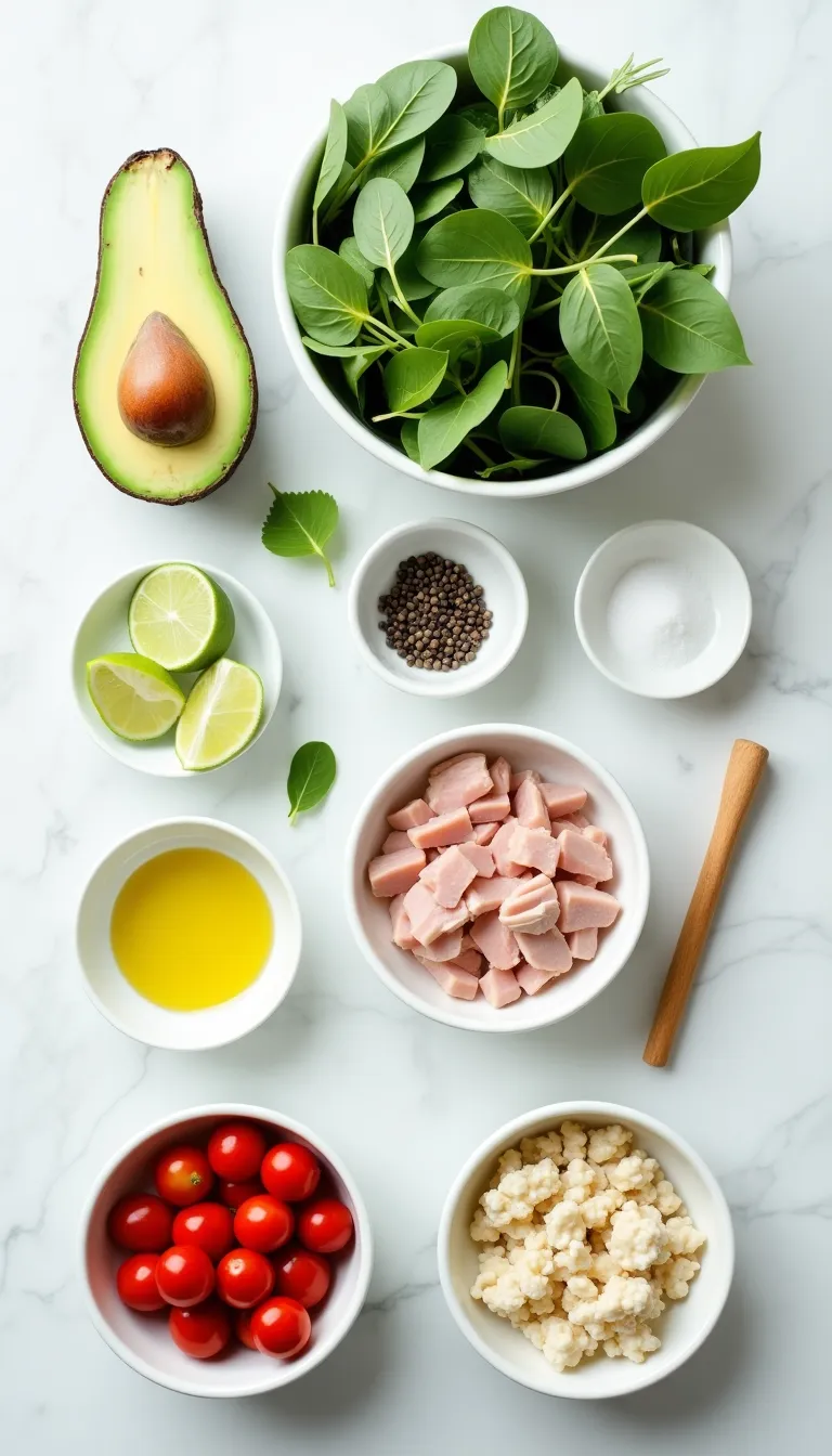 Ensalada de atún y espinacas