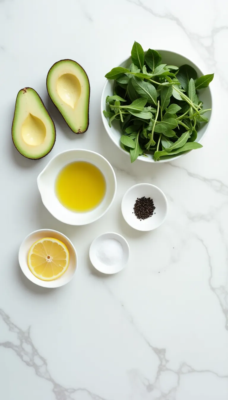 ensalada de aguacate y rúcula