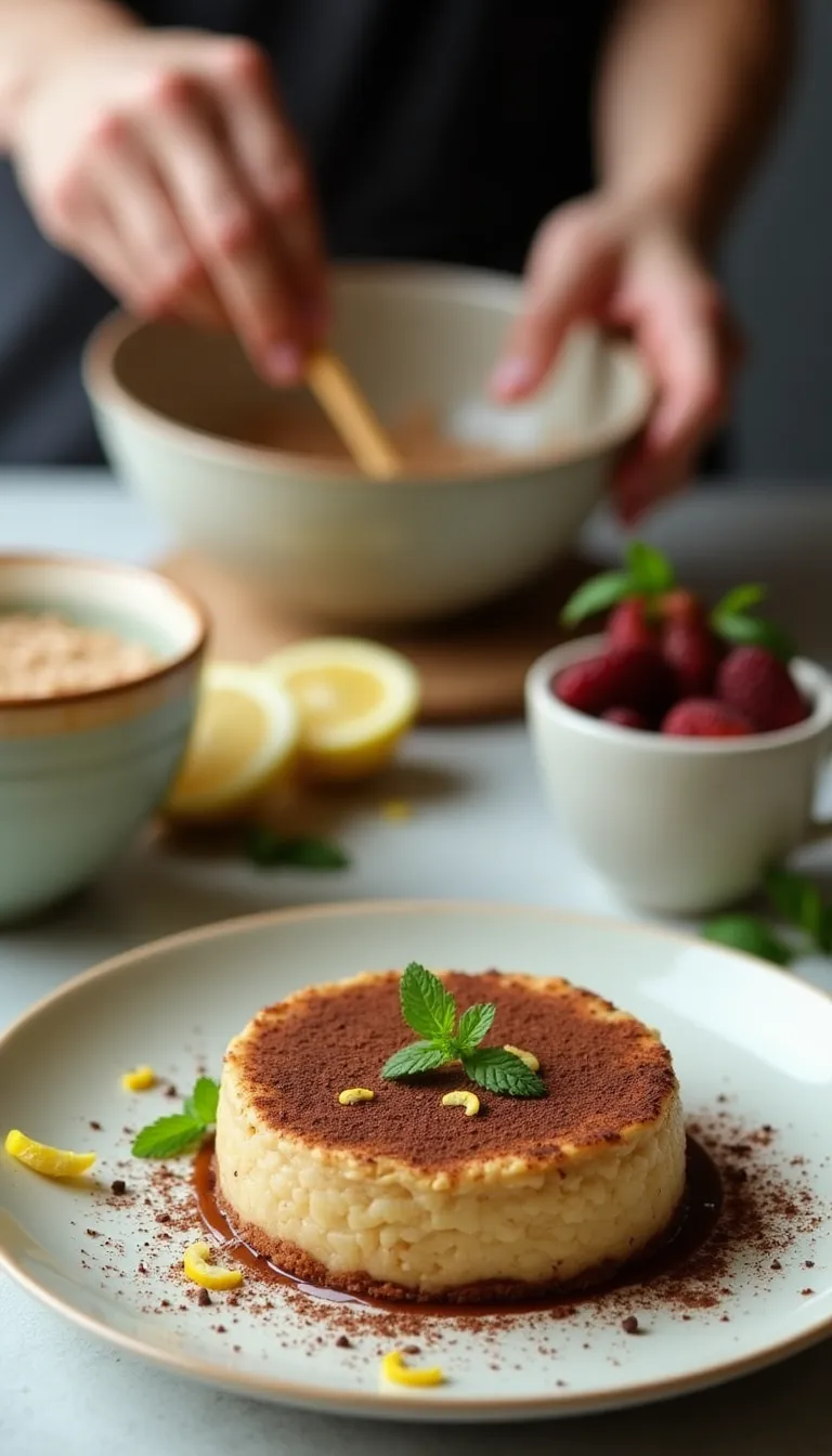 Avena al cacao con frambuesas frescas