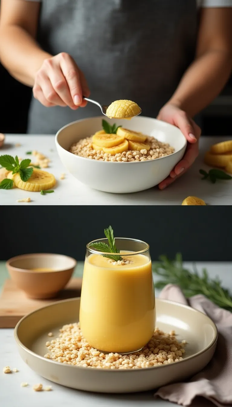 Batido matutino de avena y plátano energizante