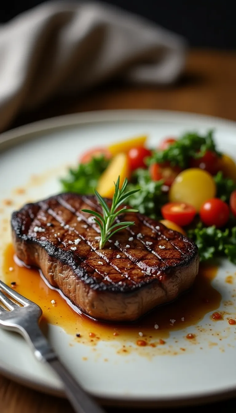 Bistec mindful listo para servir