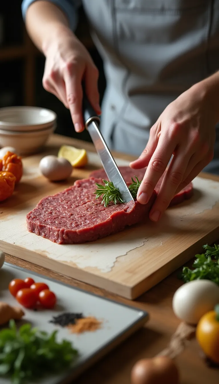 Detalle de la preparación del bistec Mindbient