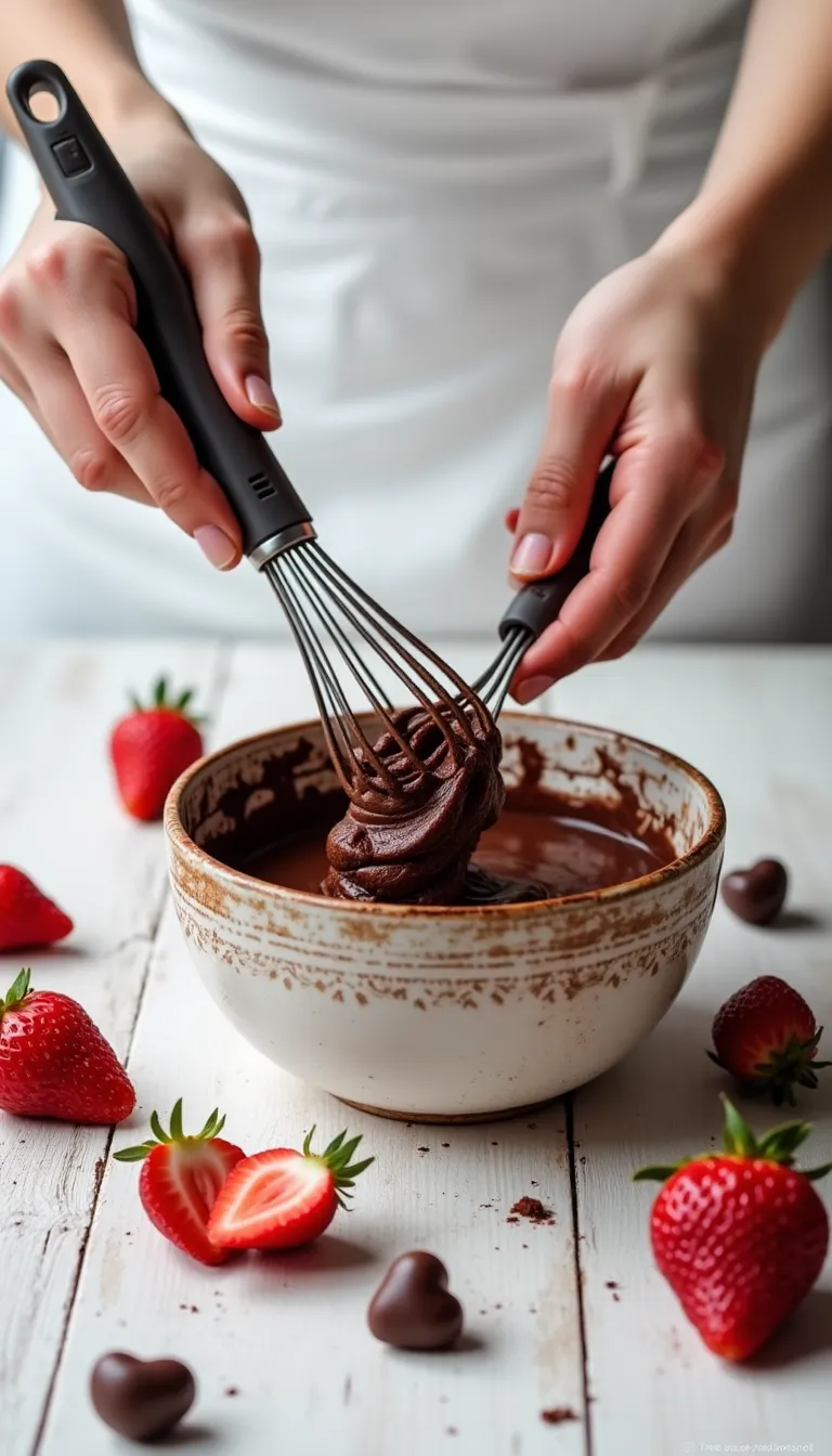 Ingredientes para Brownies Corazón Fresa