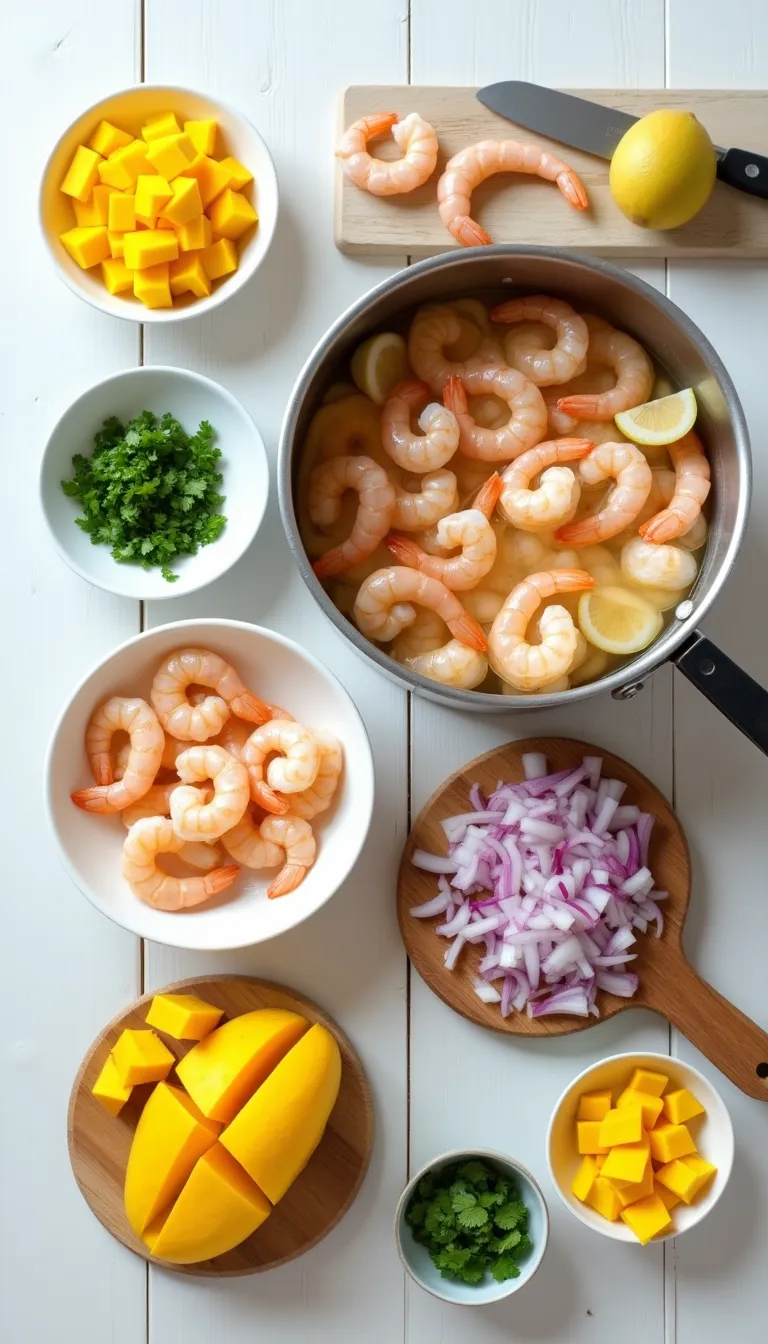 Ingredientes Ceviche de Camarón con Mango
