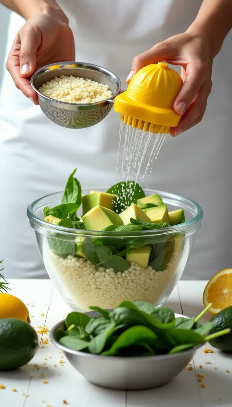 Ingredientes para preparar la ensalada de quinoa