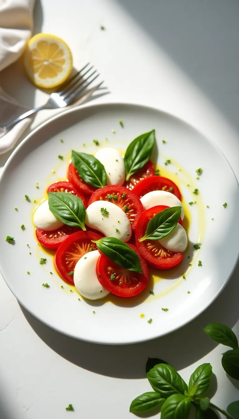 Presentación Final de la Ensalada Caprese