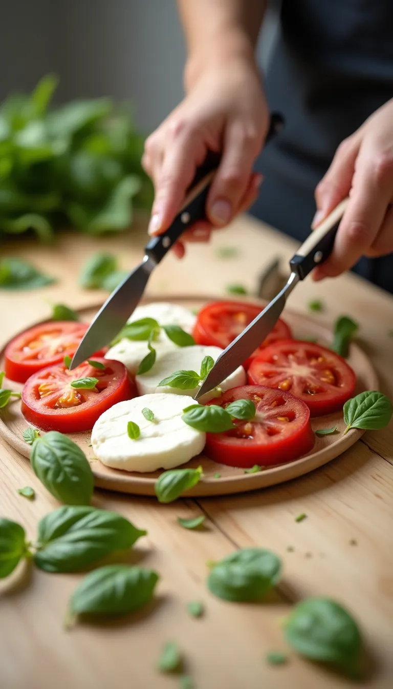 Preparación Ensalada Caprese