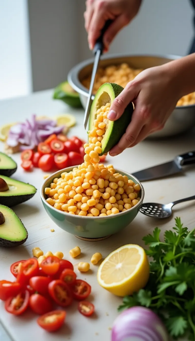 ingredientes de ensalada de garbanzos