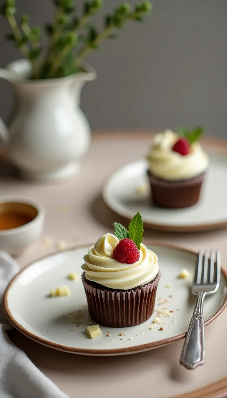 Cupcakes decorados de manera elegante