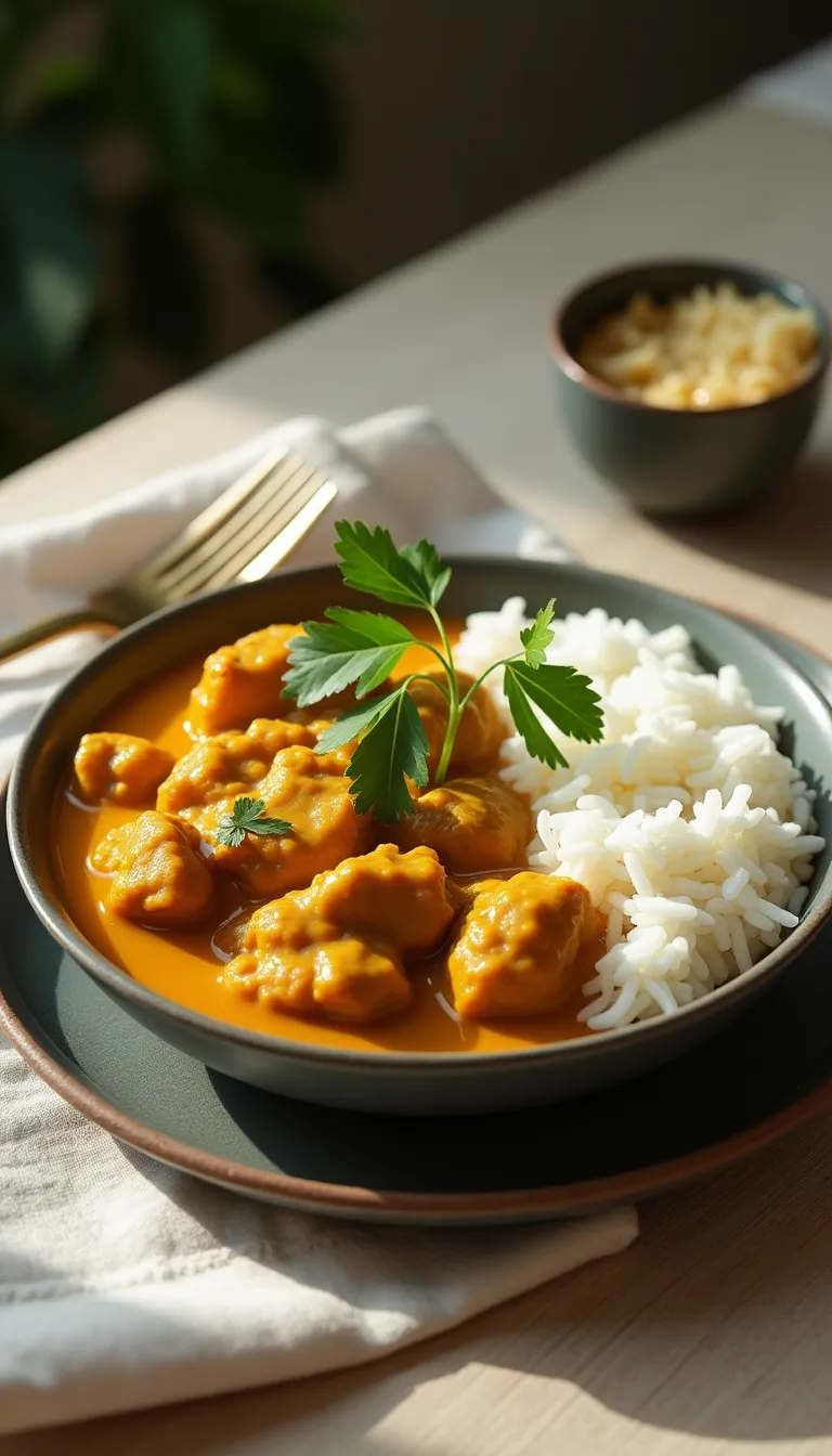Plato Final Curry de Pollo y Coco