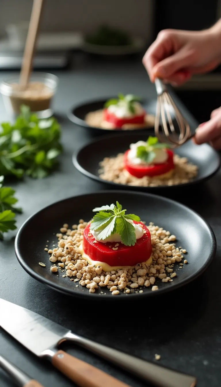 Preparación de la ensalada de brotes de amaranto