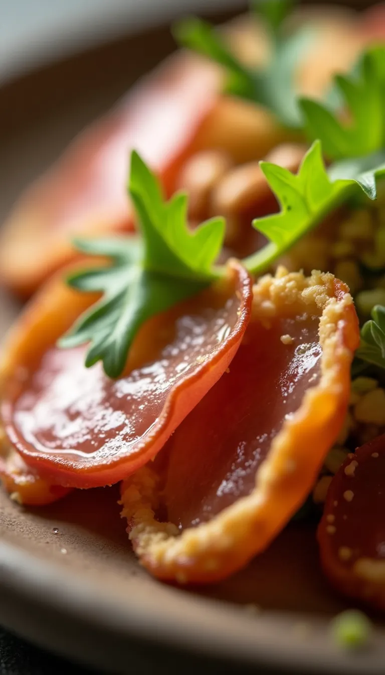 Detalle del plato de ensalada