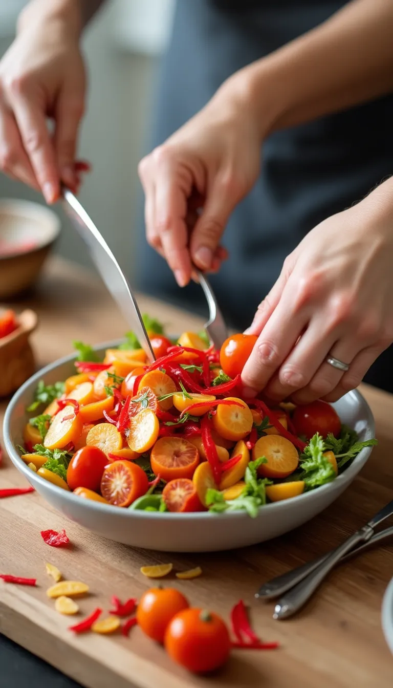 Preparación de la ensalada