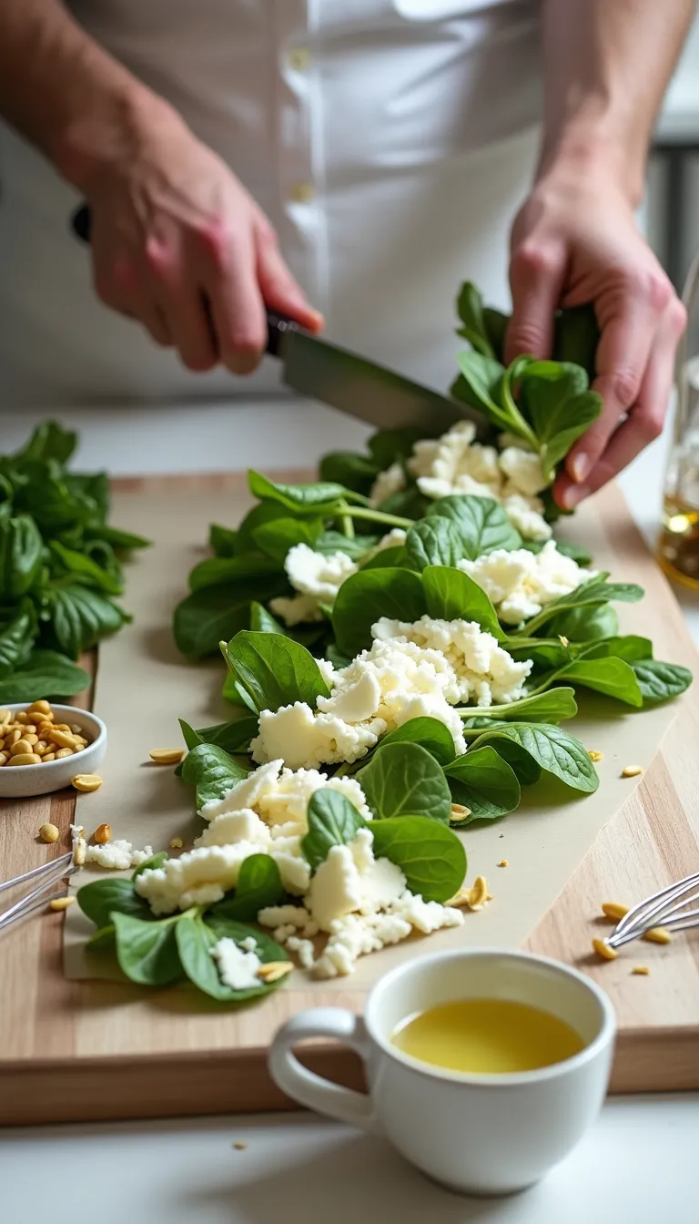 Ingredientes de la ensalada Toscana de Nepitella y Ricotta