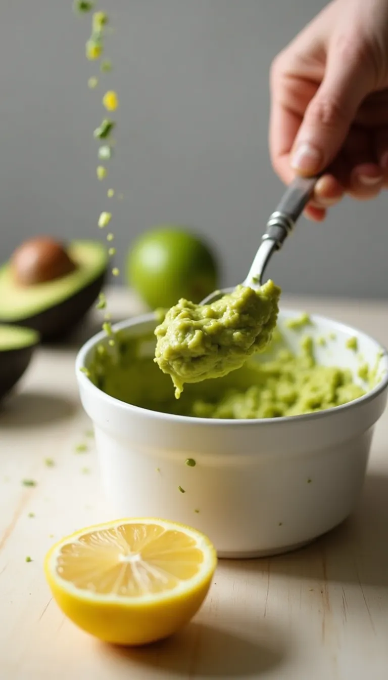 Ingredientes frescos para preparar las tostadas de aguacate.