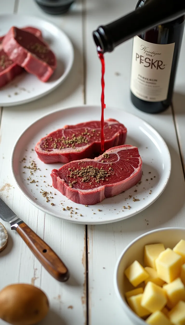 Ingredientes para Filet Mignon con Salsa de Vino Tinto