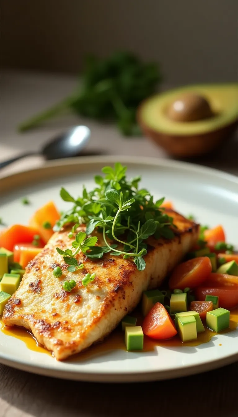 Presentación final del filete de pescado