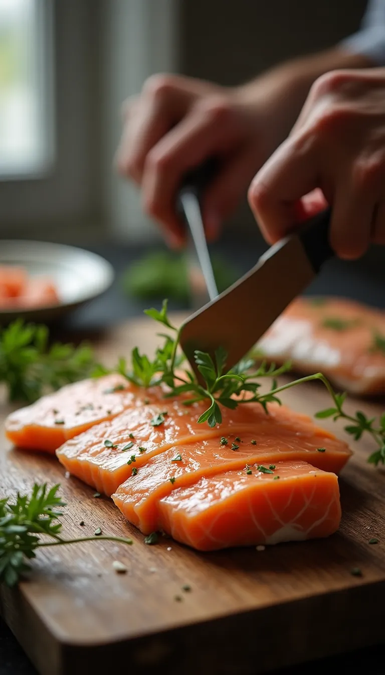 Preparación del filete de pescado a la plancha