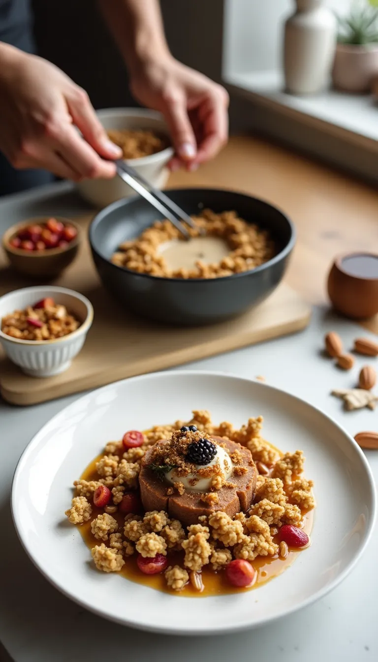 Granola artesanal con avena y nueces
