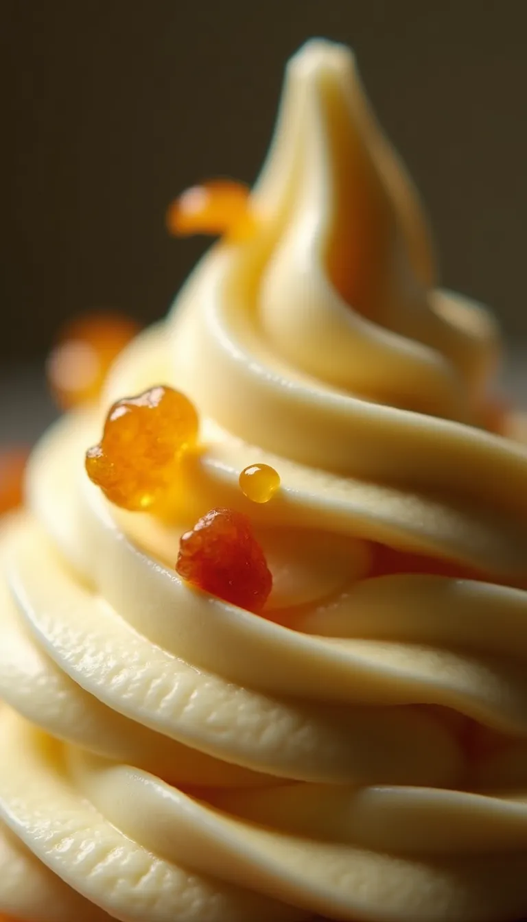 Detalle del plato Helado de Té Verde y Sésamo