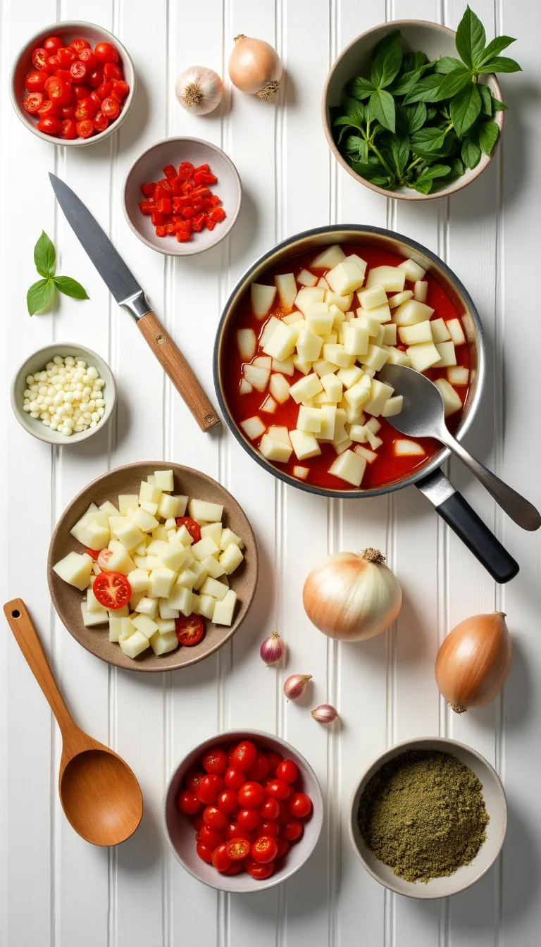 Ingredientes para las lentejas mediterráneas