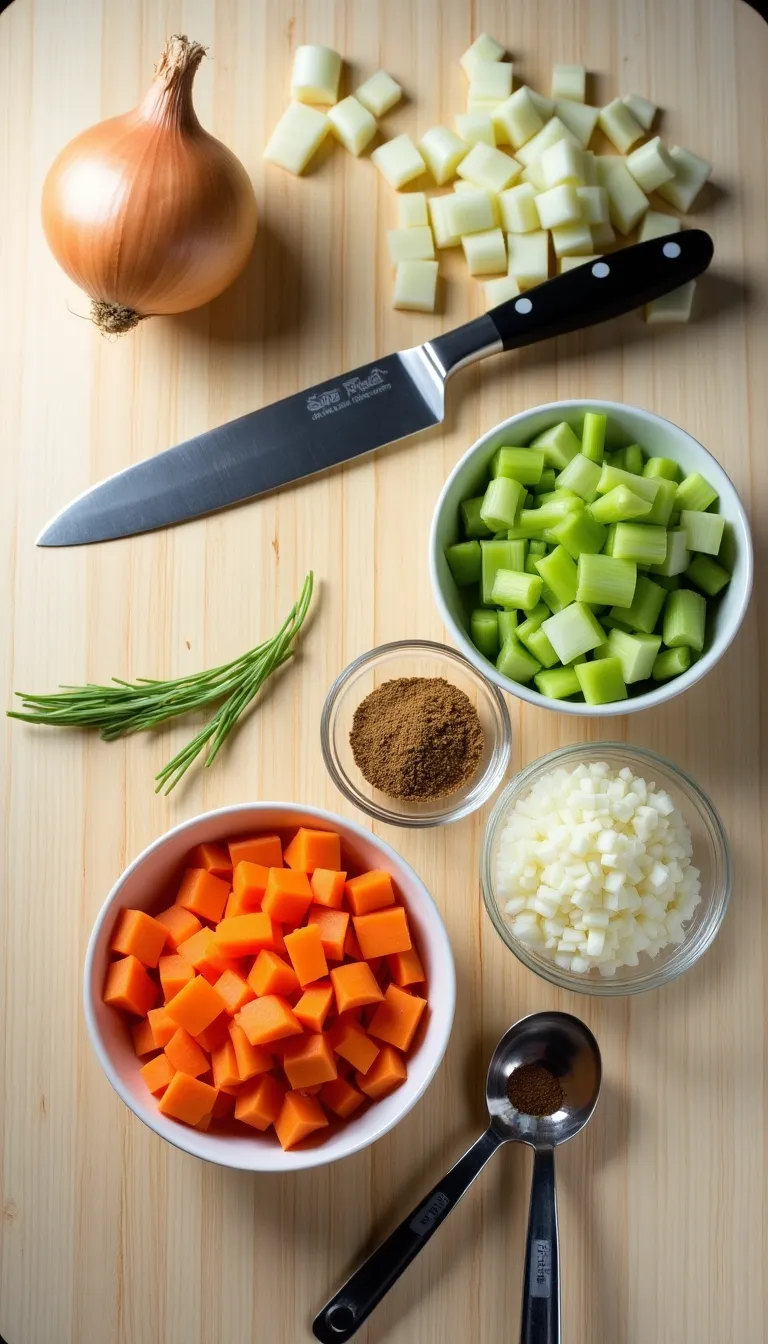 Ingredientes para guiso de lentejas