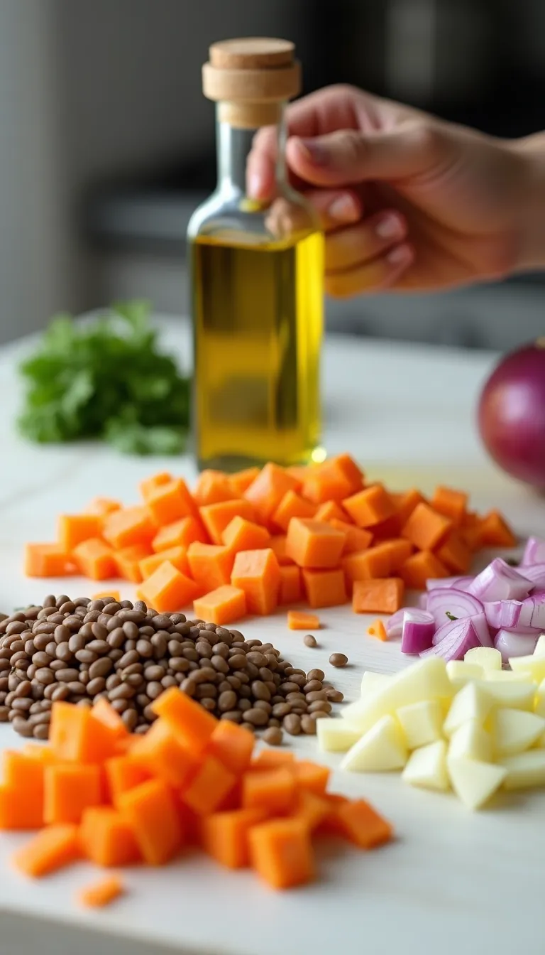 Ingredientes para Lentejas Meditativas