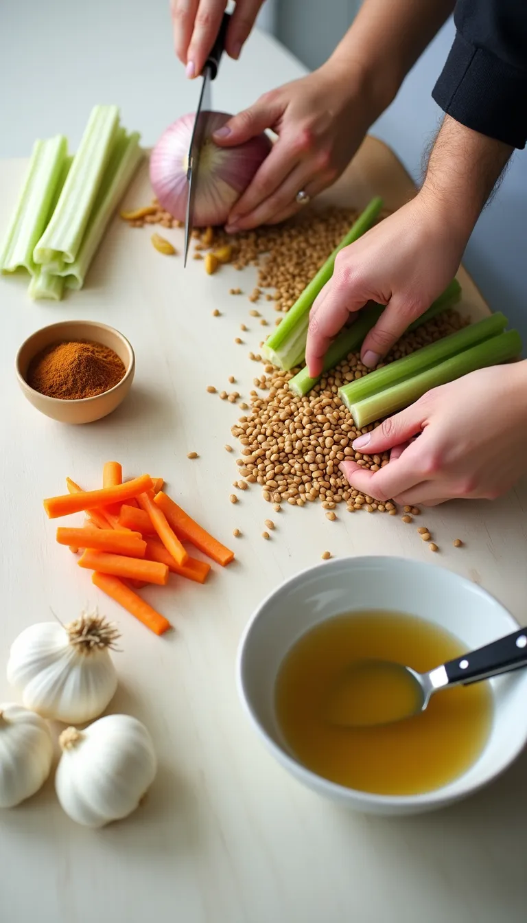Preparación de lentejas
