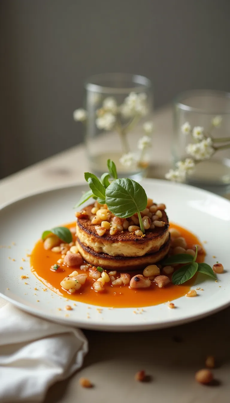 Plato de Lentejas Mindfulness perfectamente servido con cilantro y aceite.