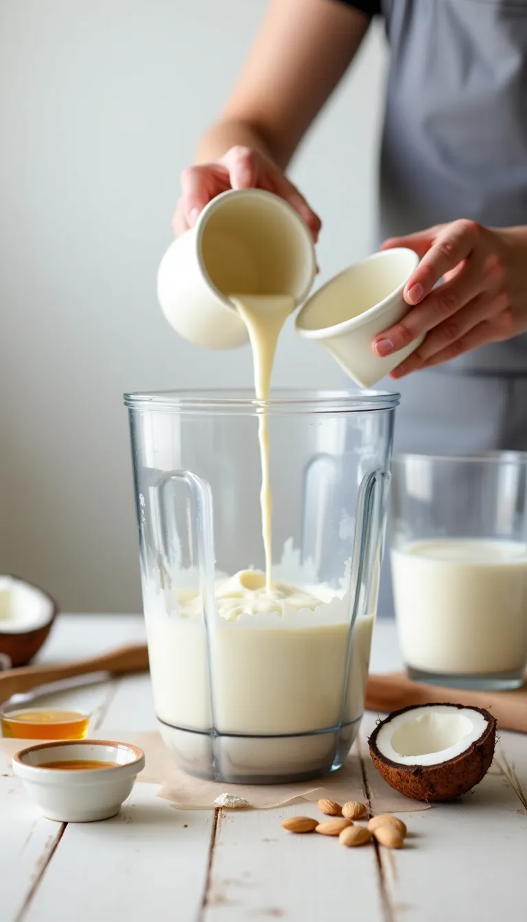 Ingredientes Licuado Keto de Coco y Almendras