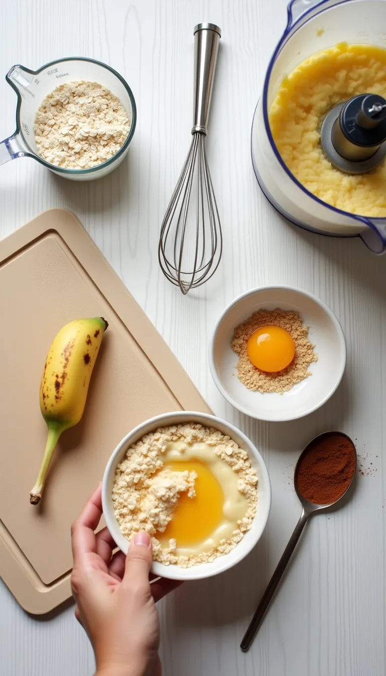 Ingredientes para panqueques de avena