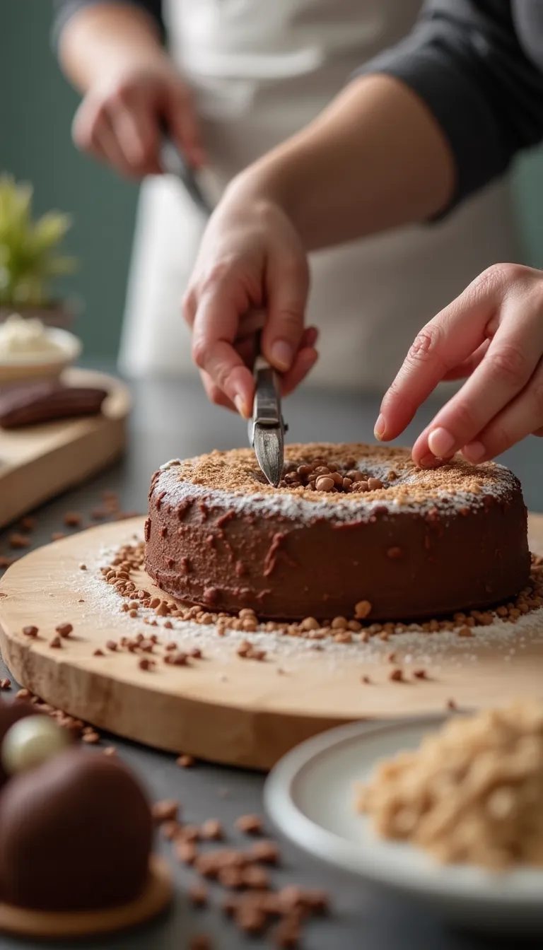 Preparación pastel de chocolate y aceite de oliva