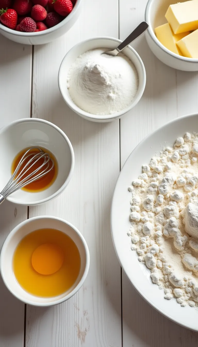 Ingredientes para preparar pastel en forma de corazón