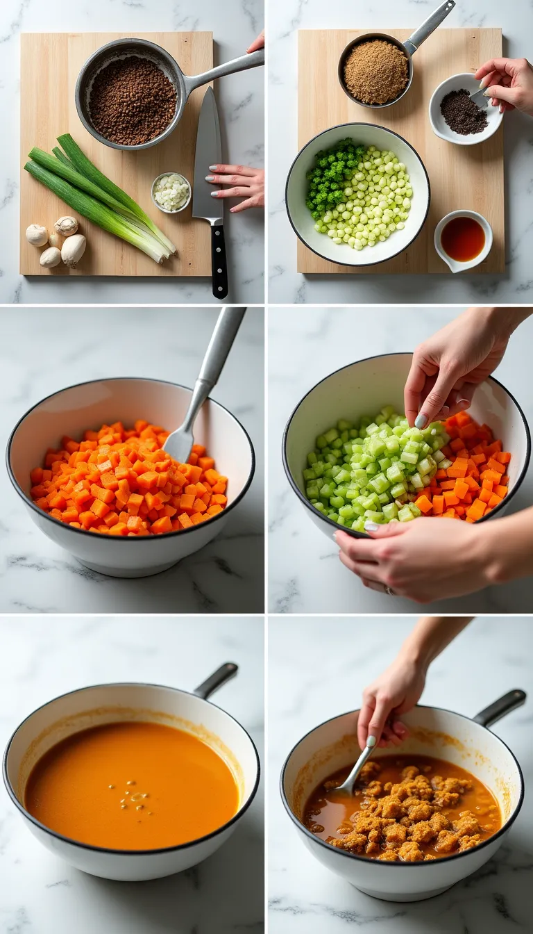 Ingredientes del paté de lentejas y miso