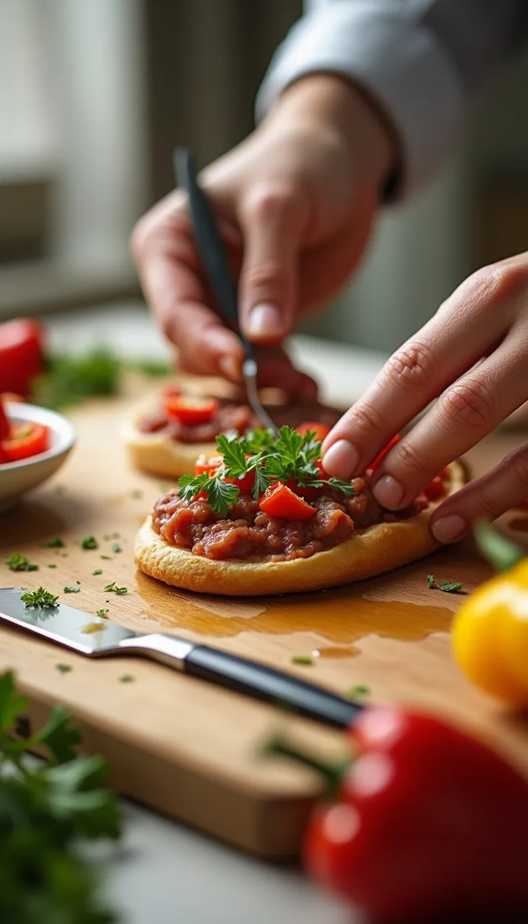 Pimientos rellenos con carne, listos para servir