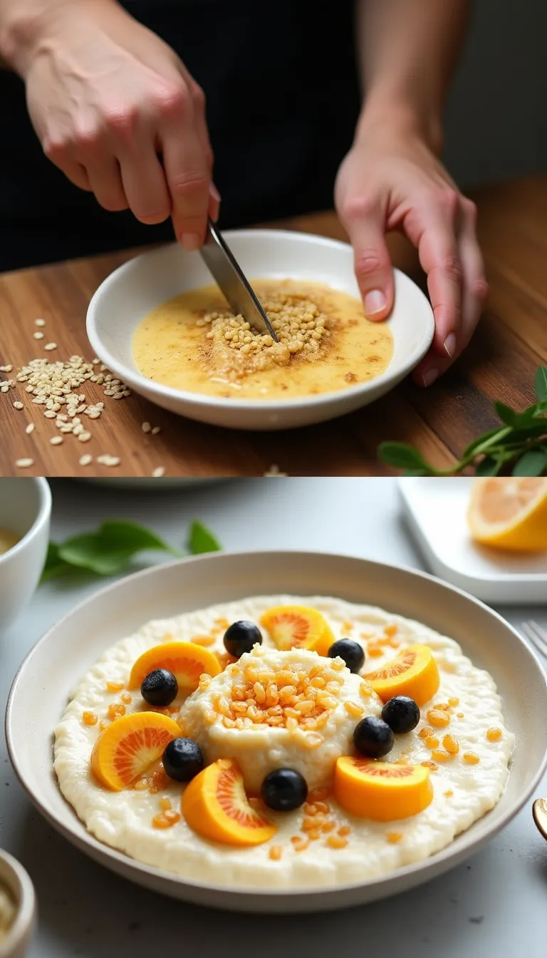 Porridge de avena con canela y frutos secos