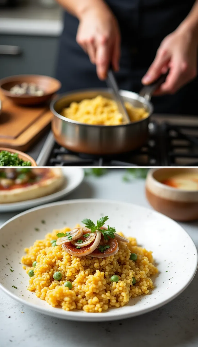 Risotto de quinua con champiñones