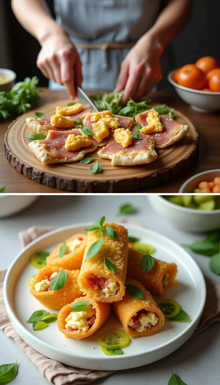 Rollitos keto de jamón, queso y aguacate