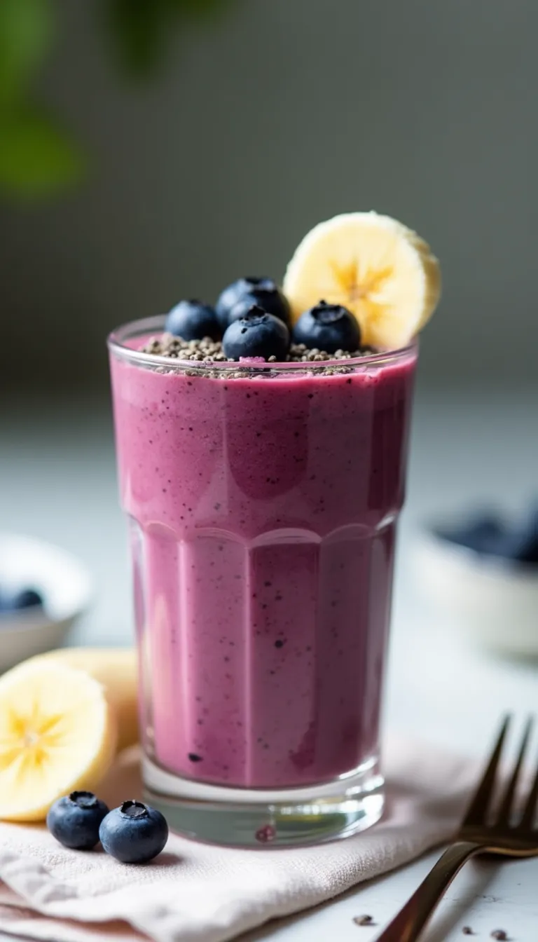 Presentación del smoothie de açai y chía