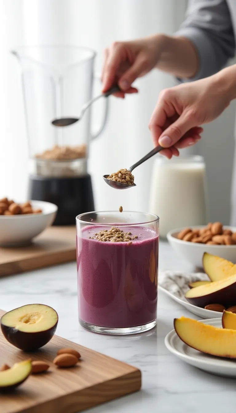 Ingredientes para smoothie de açai y chía