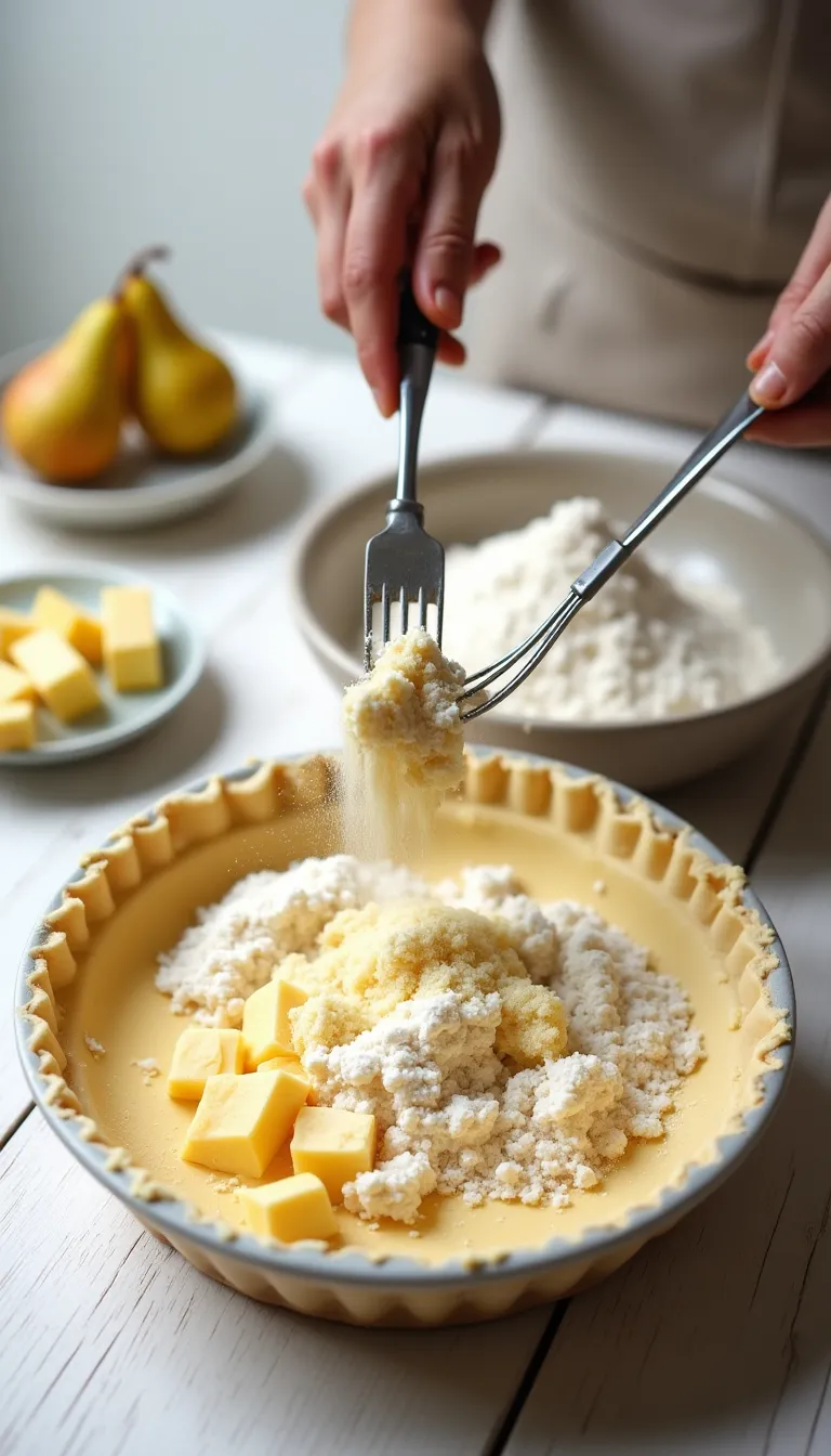 Ingredientes para la tarta de pera y almendras
