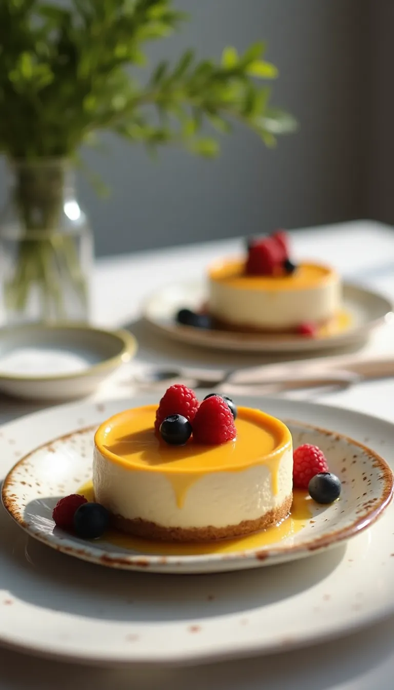 Presentación tarta de queso
