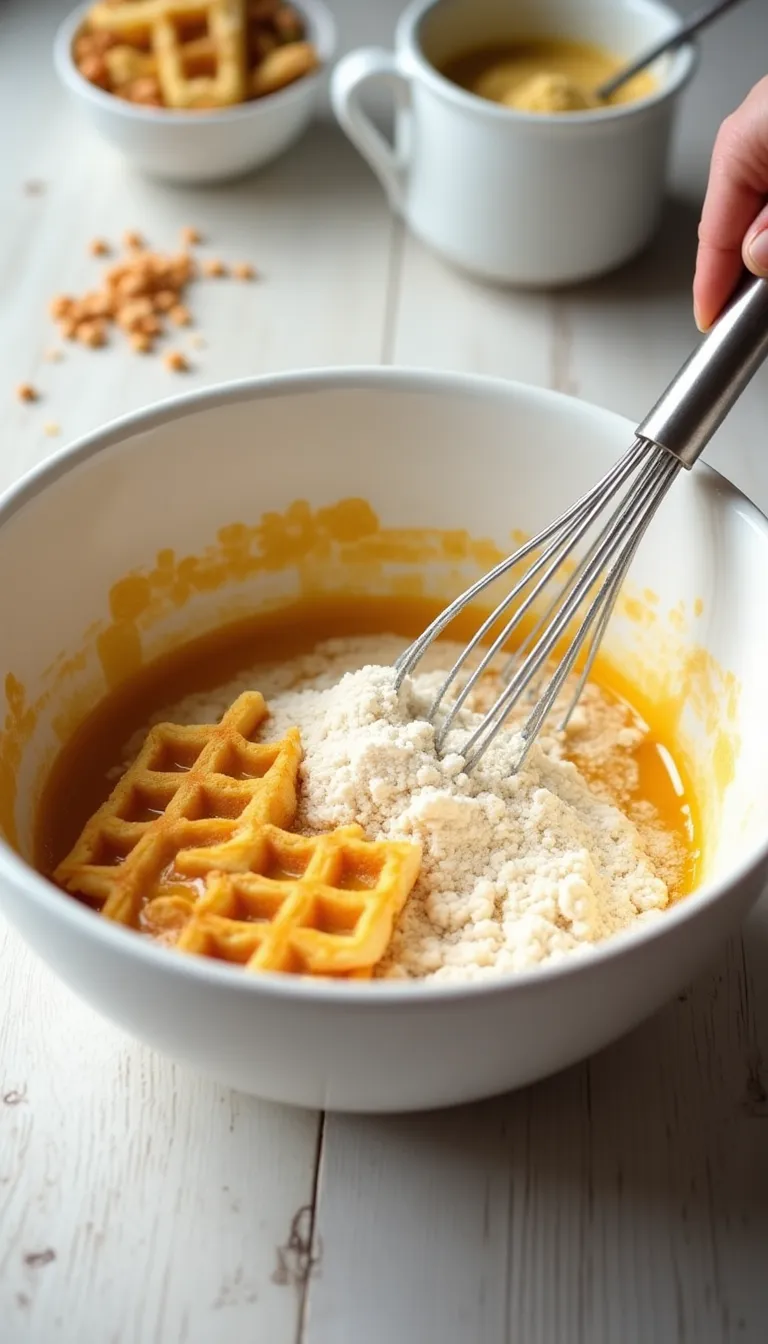 Ingredientes para waffles de avena y almendra.