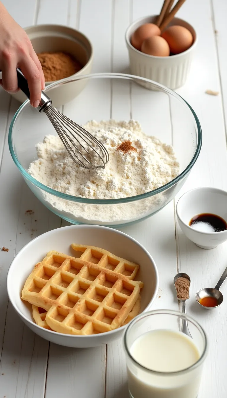 Ingredientes para waffles integrales mindful