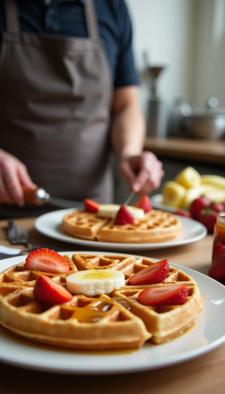 Preparación de waffles integrales mindful