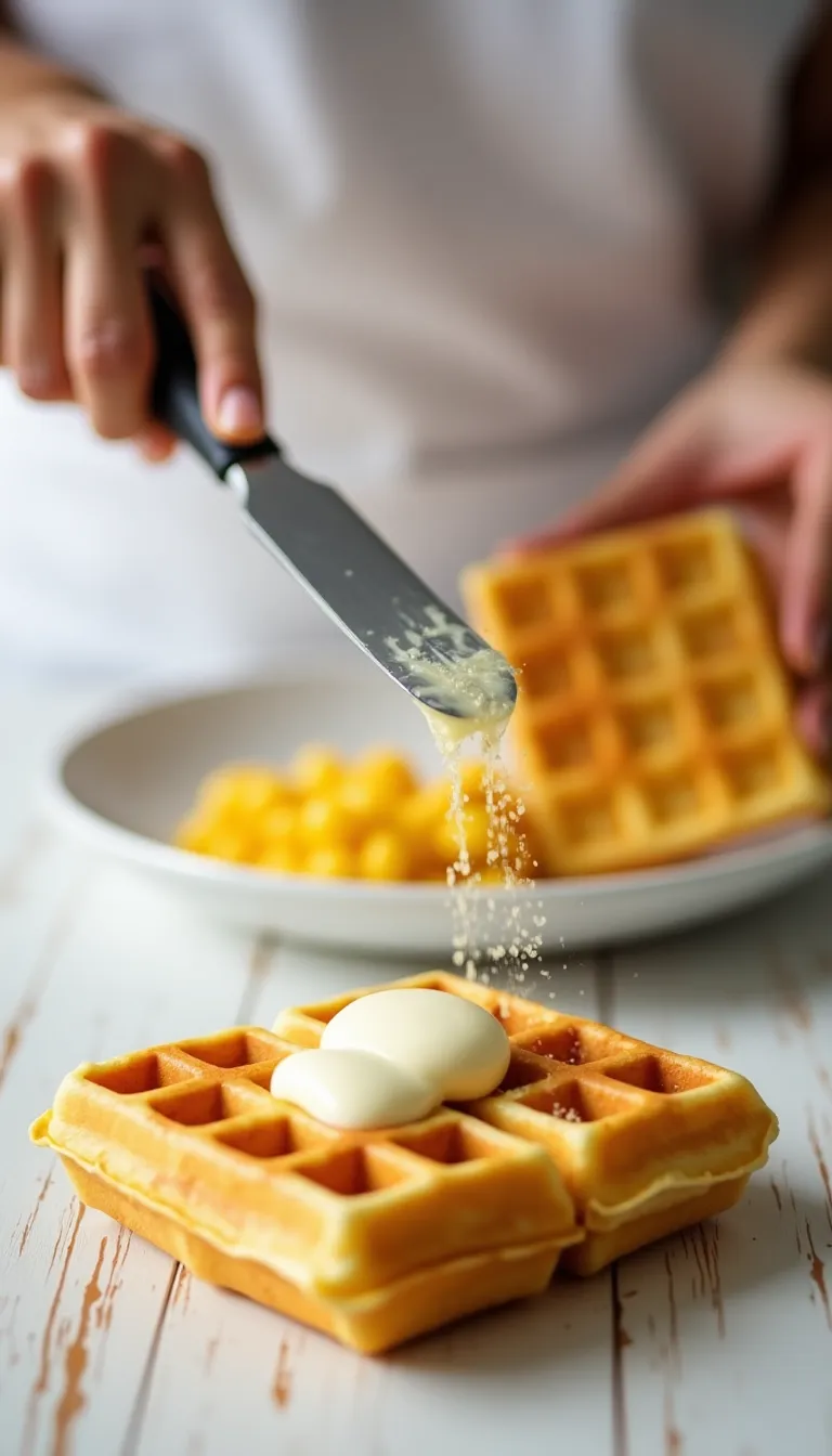 Preparando ingredientes para waffles integrales
