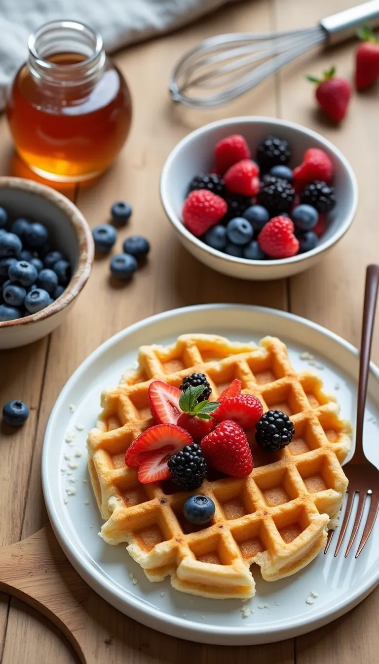 Waffles integrales en preparación