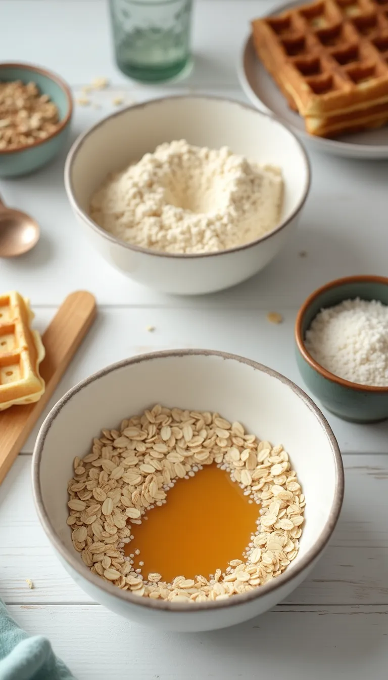 Ingredientes para waffles integrales