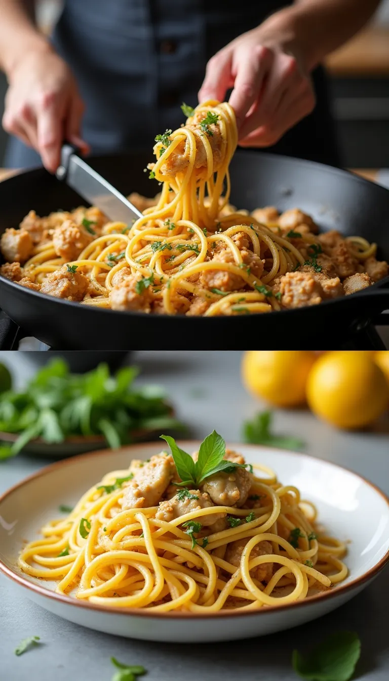 Zoodles Alfredo con Pollo a la Parrilla Casero