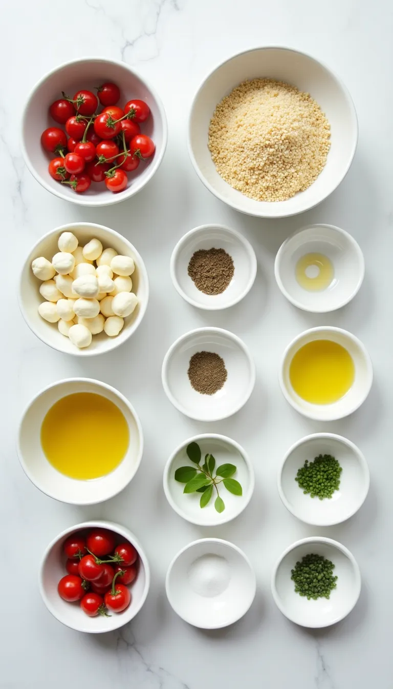 Plato de quinoa roja con vegetales del bosque